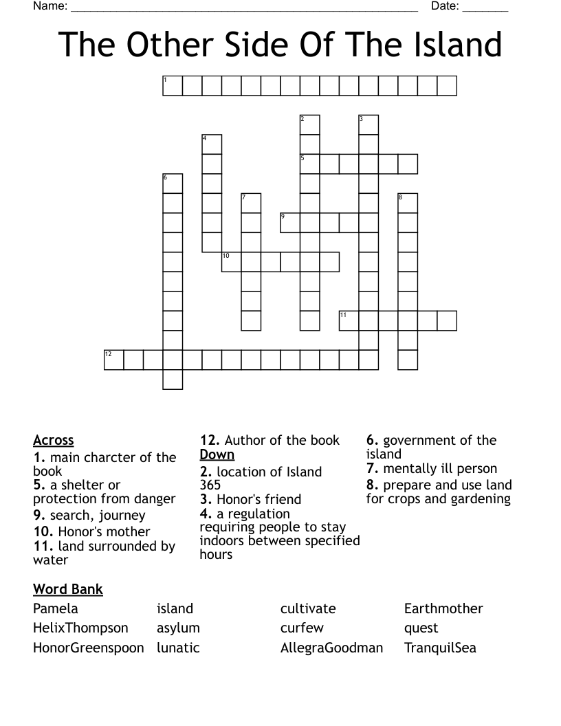 The Other Side Of The Island Crossword
