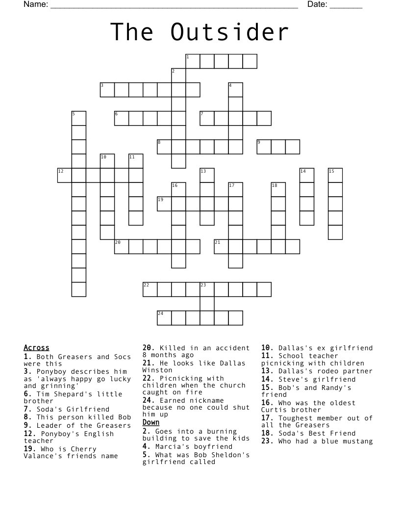 The Outsider Crossword