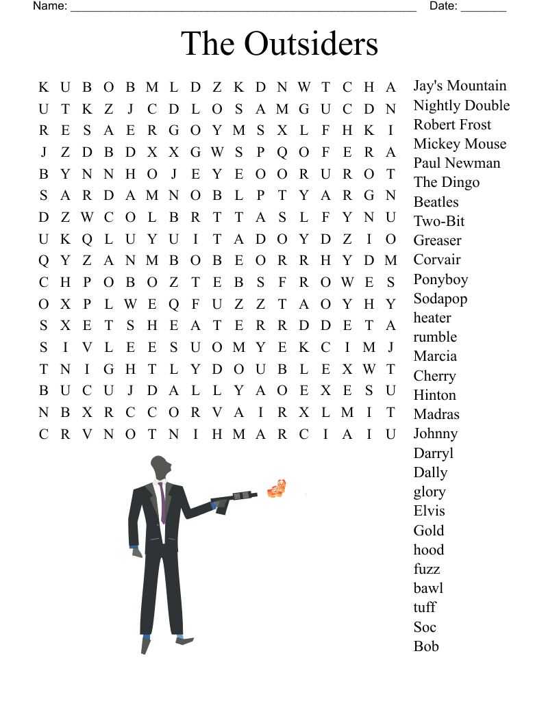 The Outsiders  Word Search