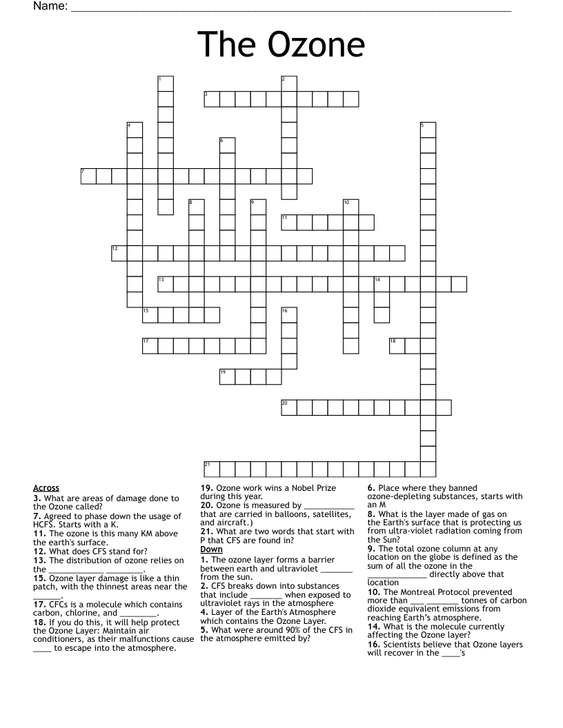 The Ozone Crossword