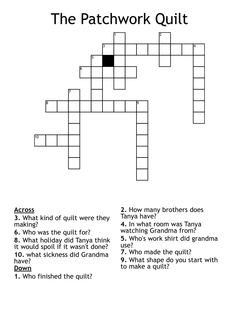 The Patchwork Quilt Crossword