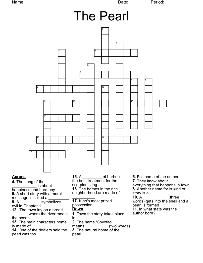 The Pearl Crossword