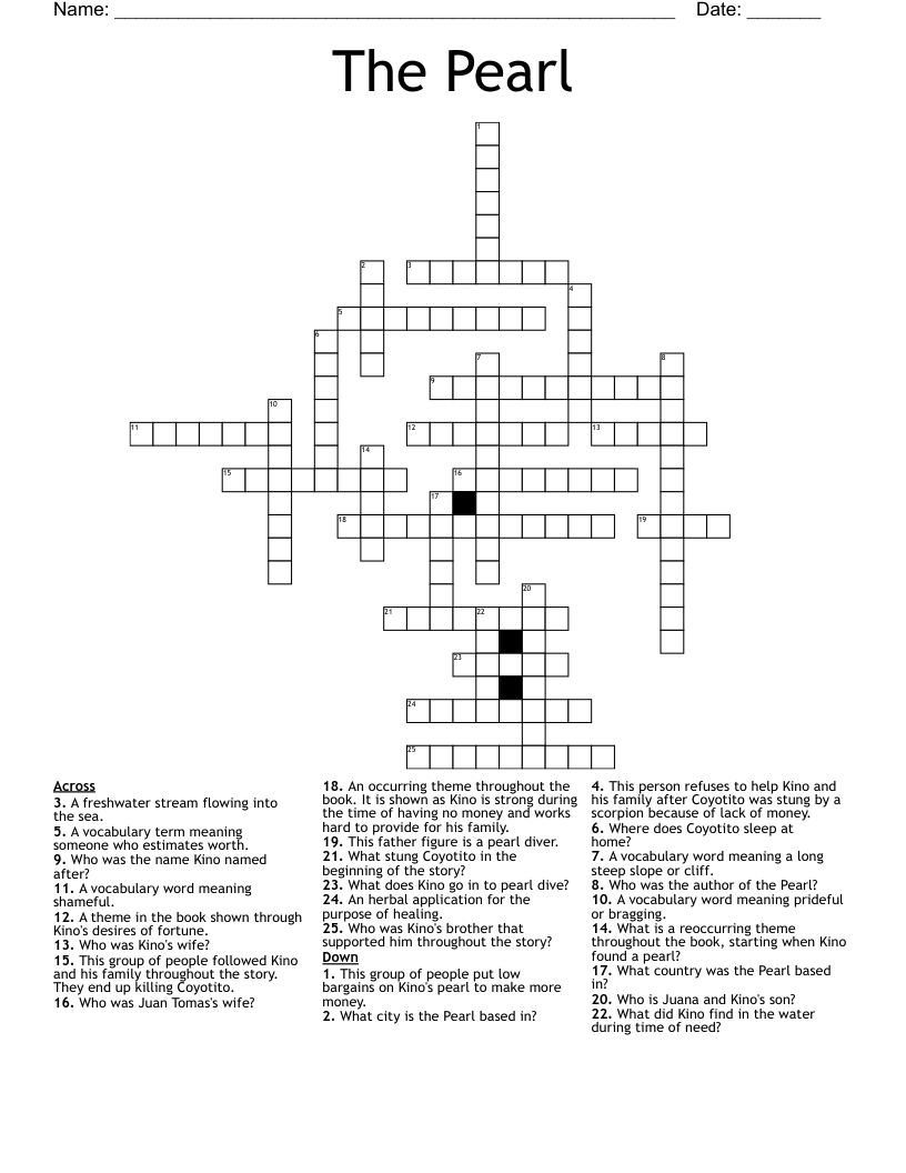 The Pearl Crossword