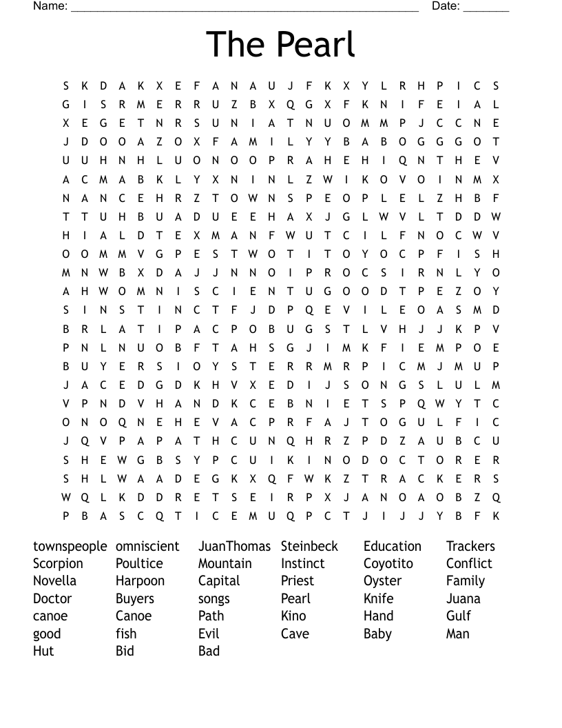The Pearl Word Search
