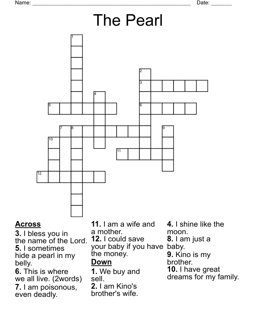 The Pearl Crossword