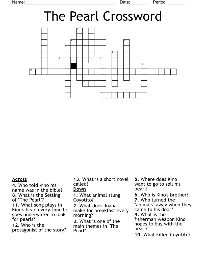 The Pearl Crossword