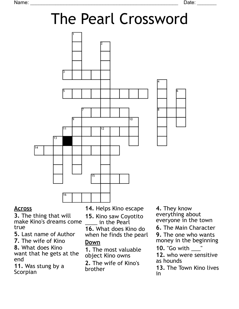 The Pearl Crossword