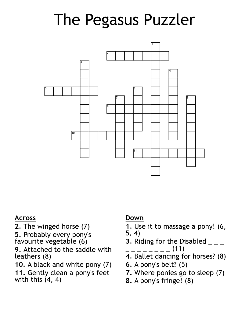 The Pegasus Puzzler Crossword