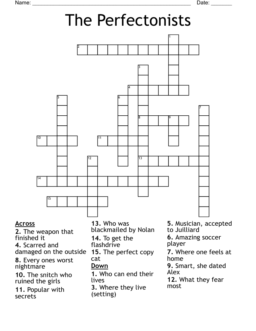 The Perfectonists Crossword