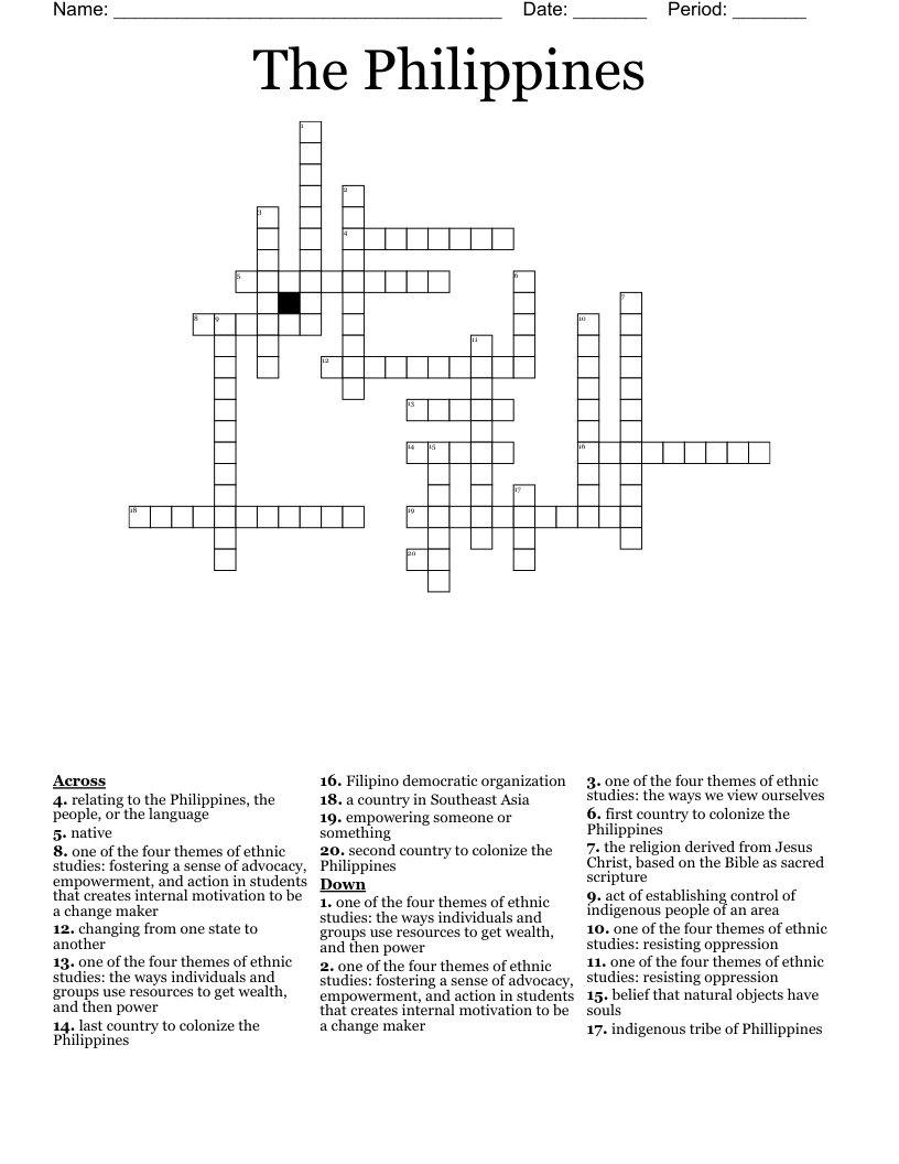 The Philippines Crossword
