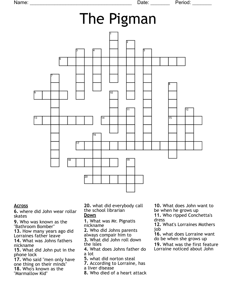 The Pigman Crossword