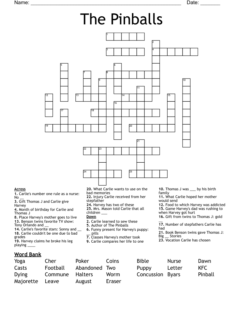 The Pinballs Crossword