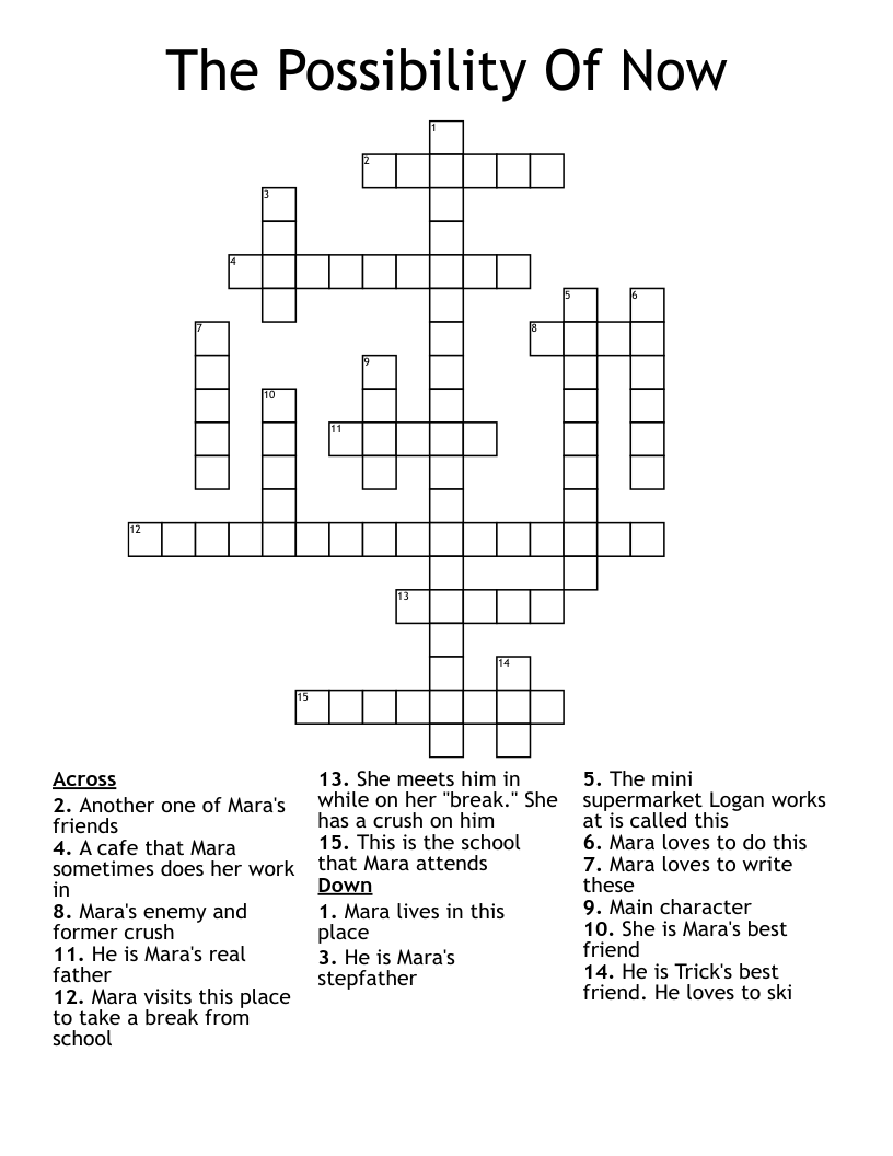 The Possibility Of Now Crossword