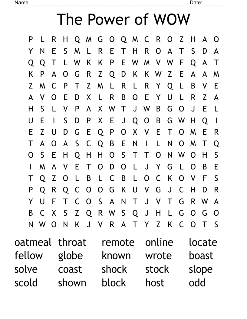 The Power of WOW Word Search