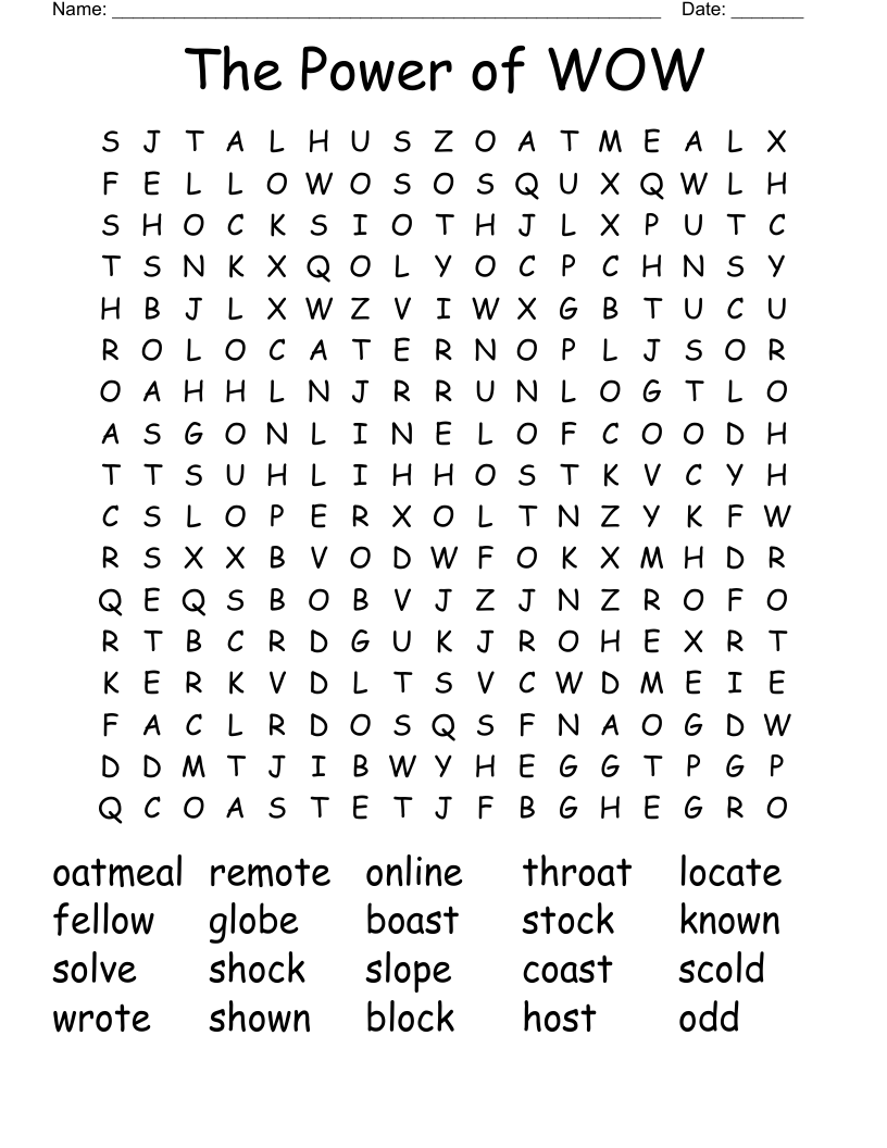 The Power of WOW Word Search