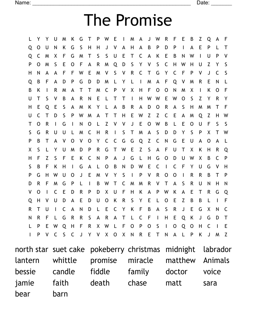 The Promise Word Search