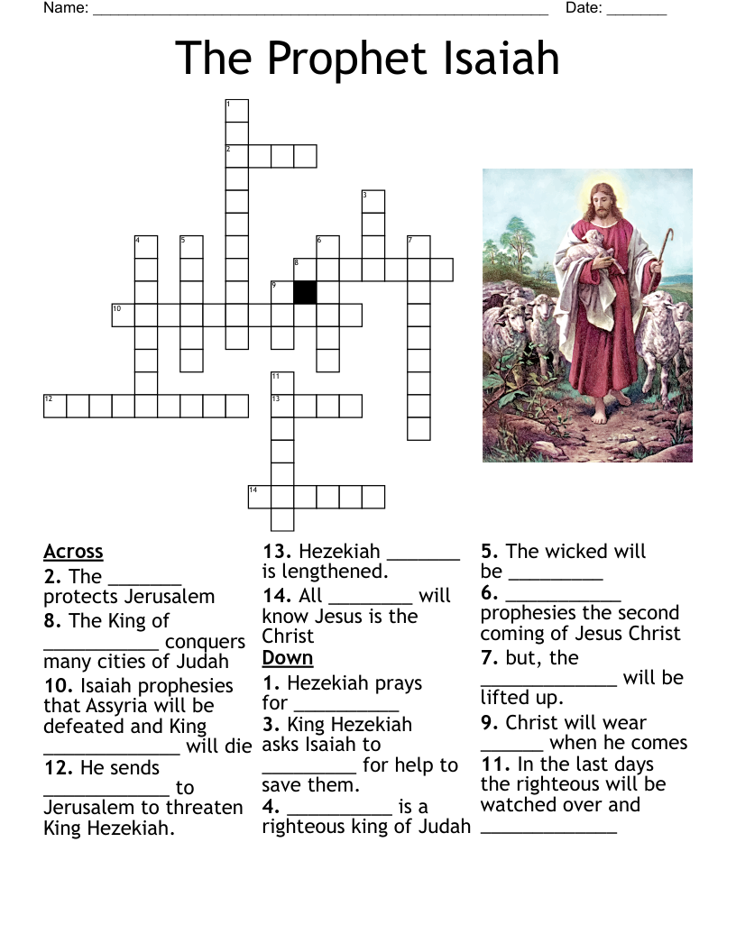 The Prophet Isaiah Crossword