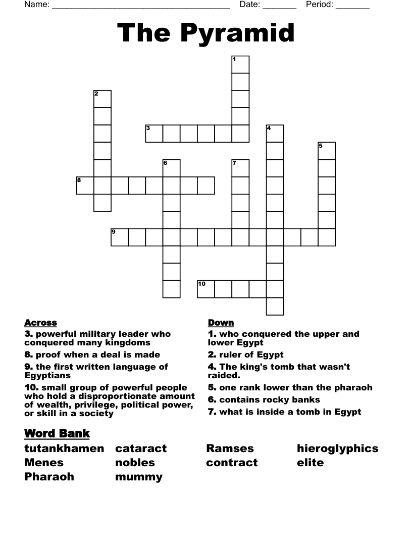 The Pyramid Crossword