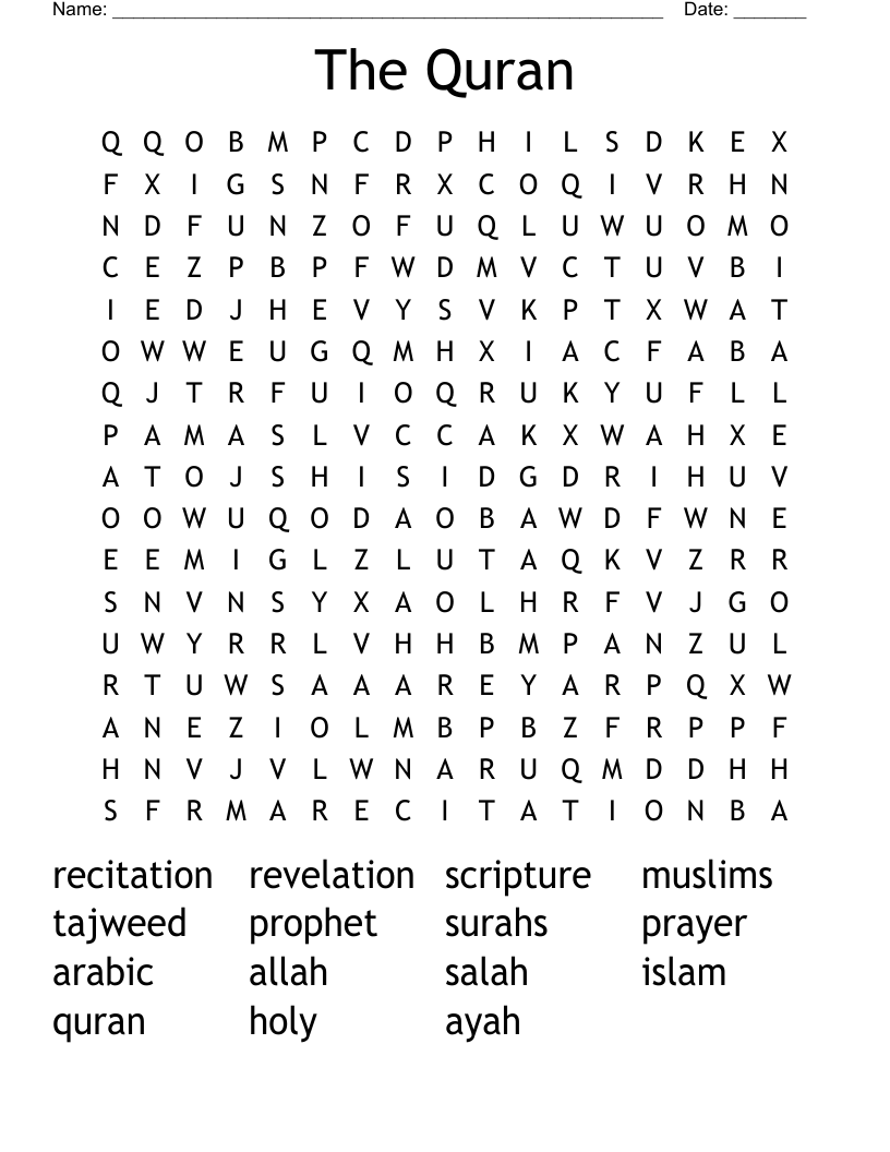 The Quran  Word Search