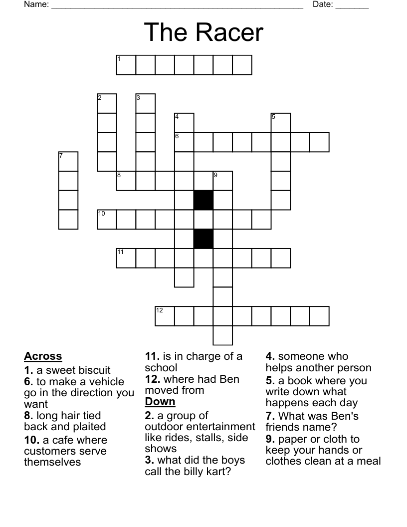 The Racer Crossword