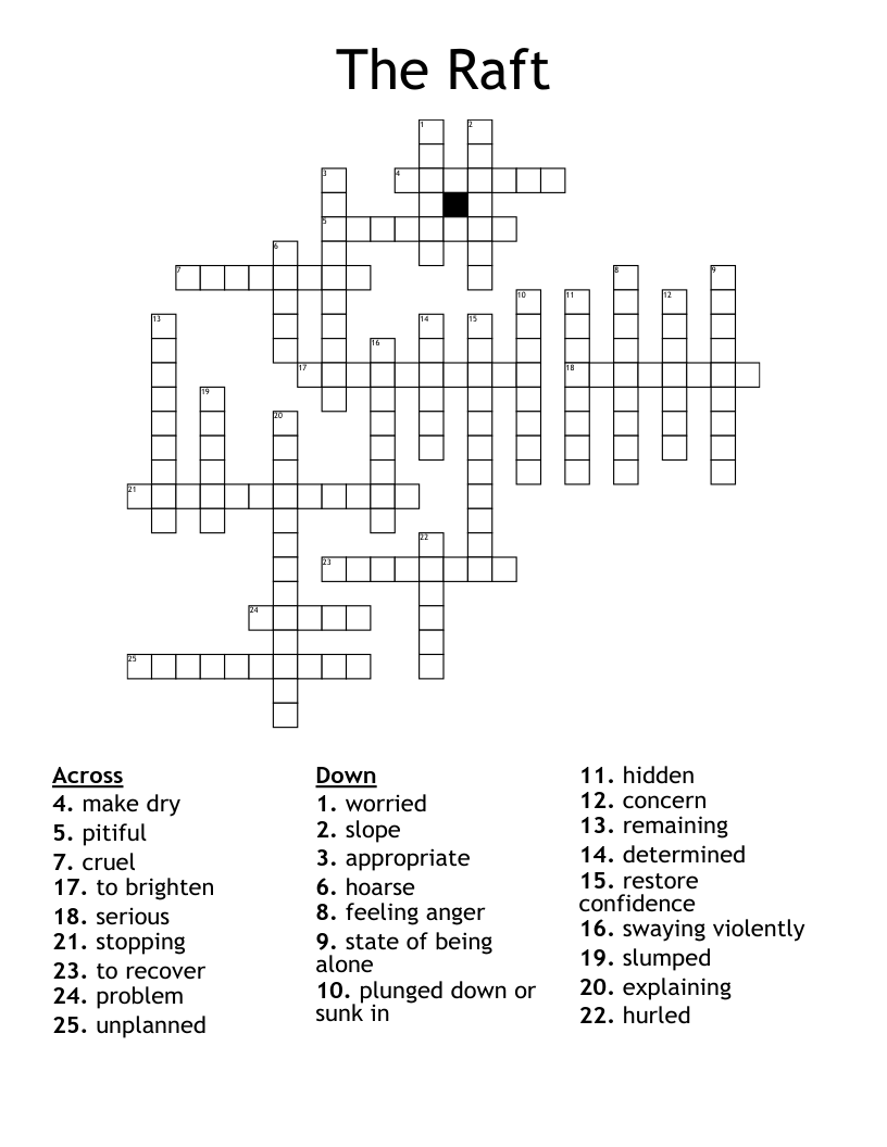 The Raft Crossword