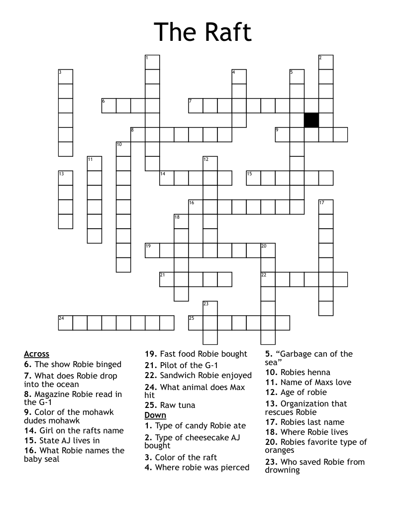 The Raft Crossword