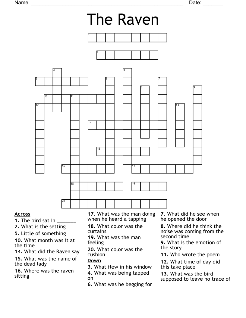 The Raven Crossword