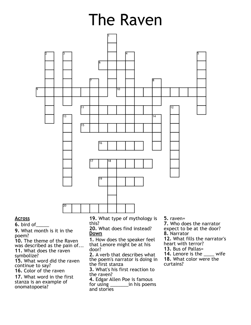 The Raven Crossword