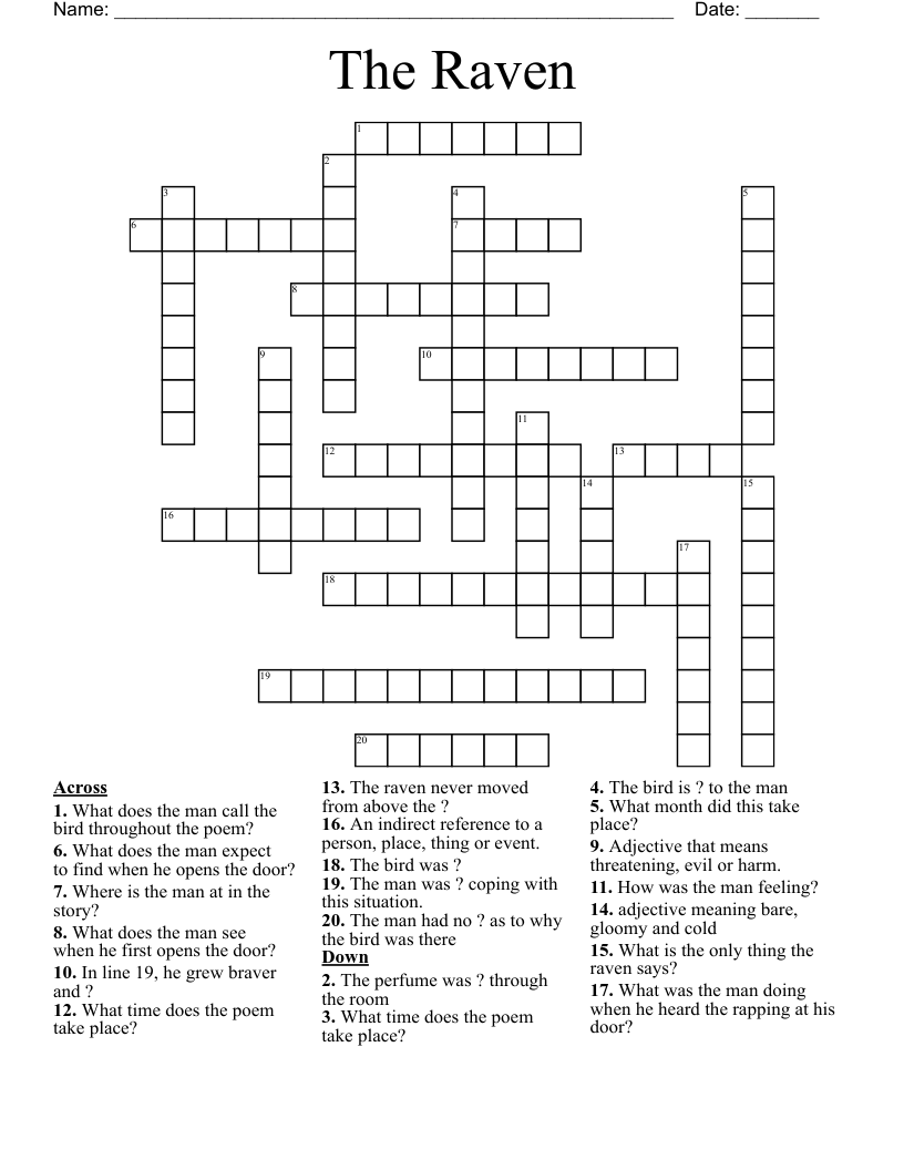 The Raven Crossword