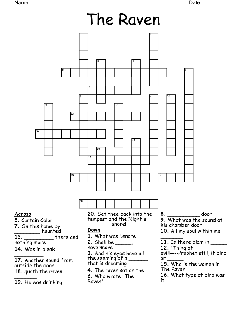 The Raven Crossword