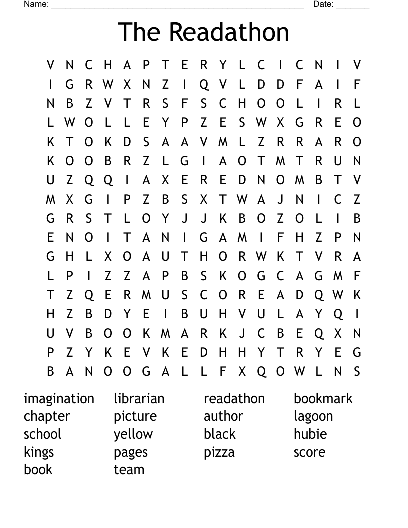 The Readathon Word Search