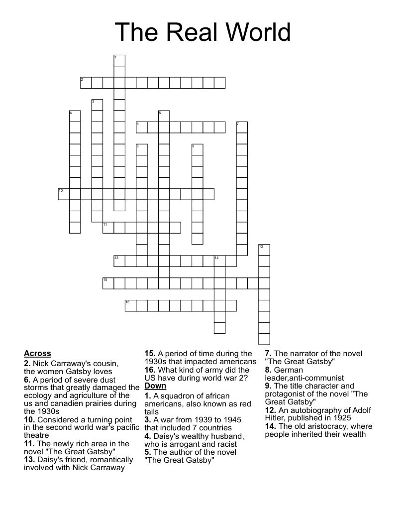 The Real World Crossword