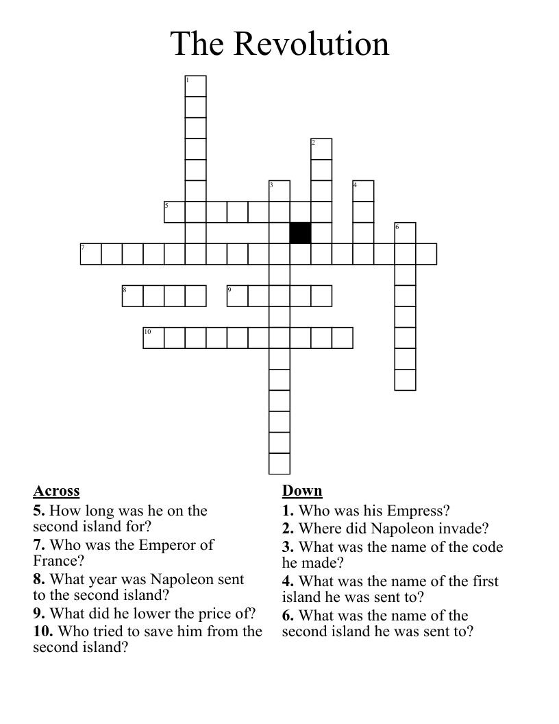 The Revolution Crossword