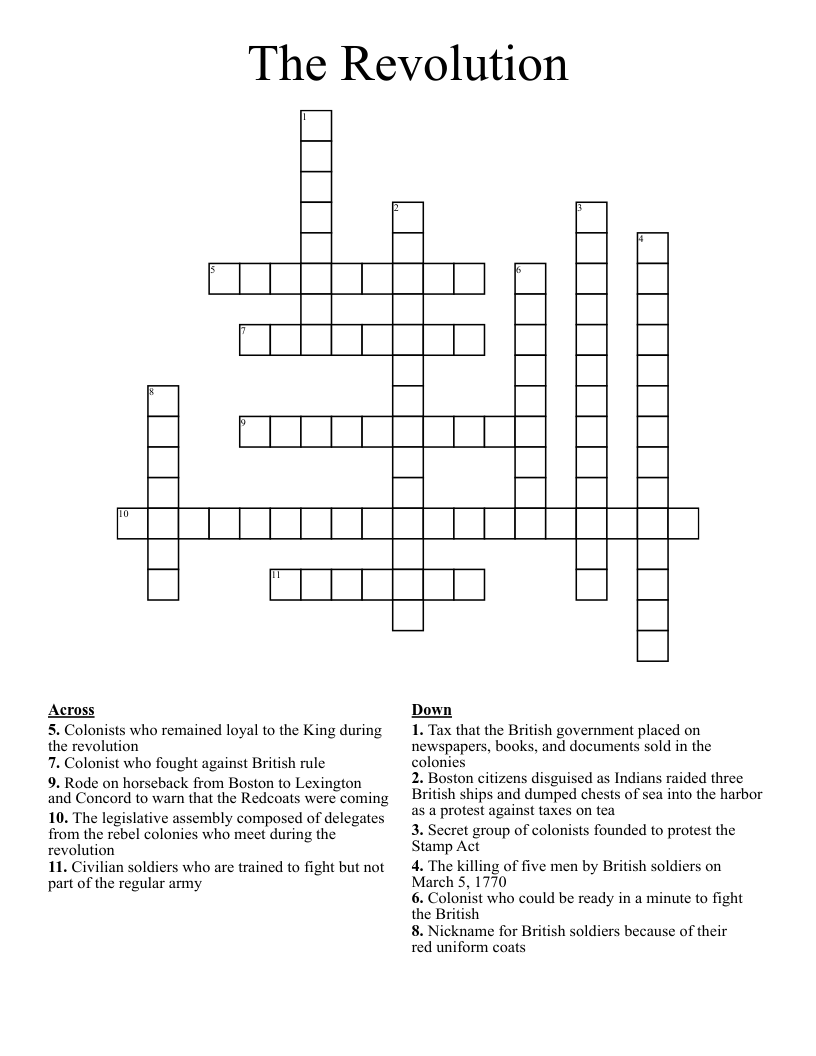 The Revolution Crossword