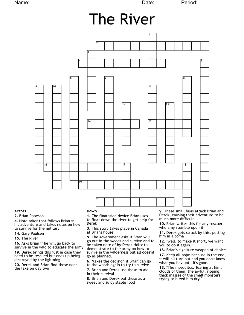 The River Crossword