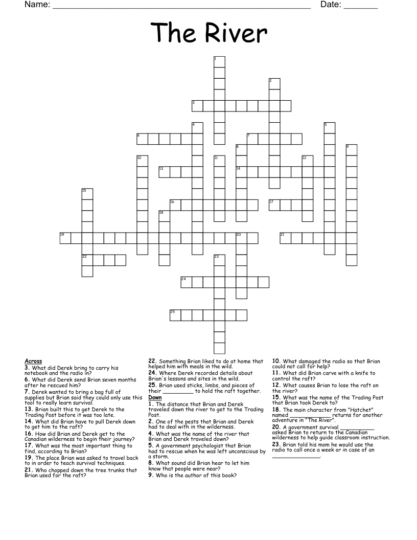 The River Crossword