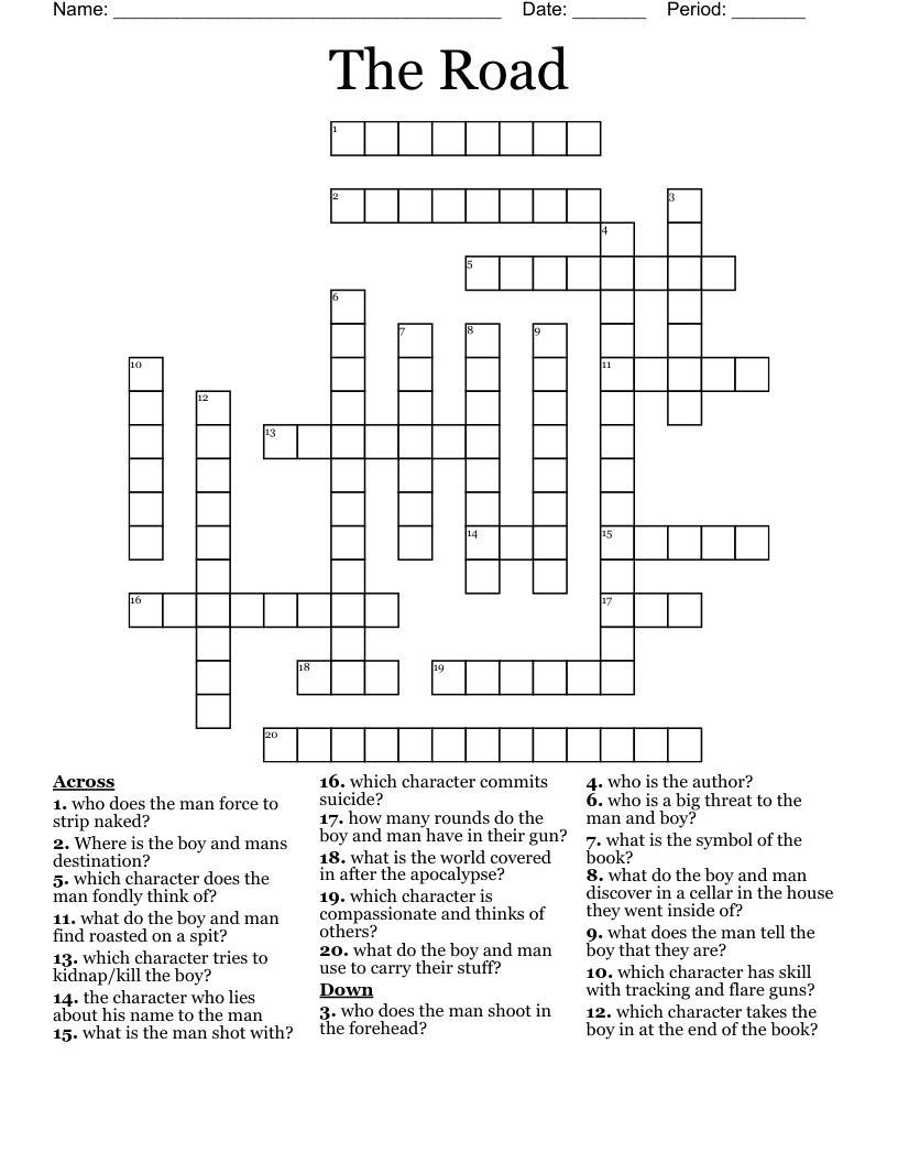 The Road Crossword