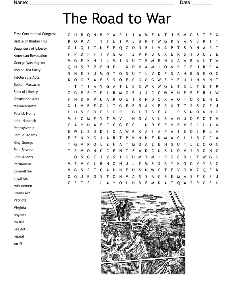 The Road to War Word Search
