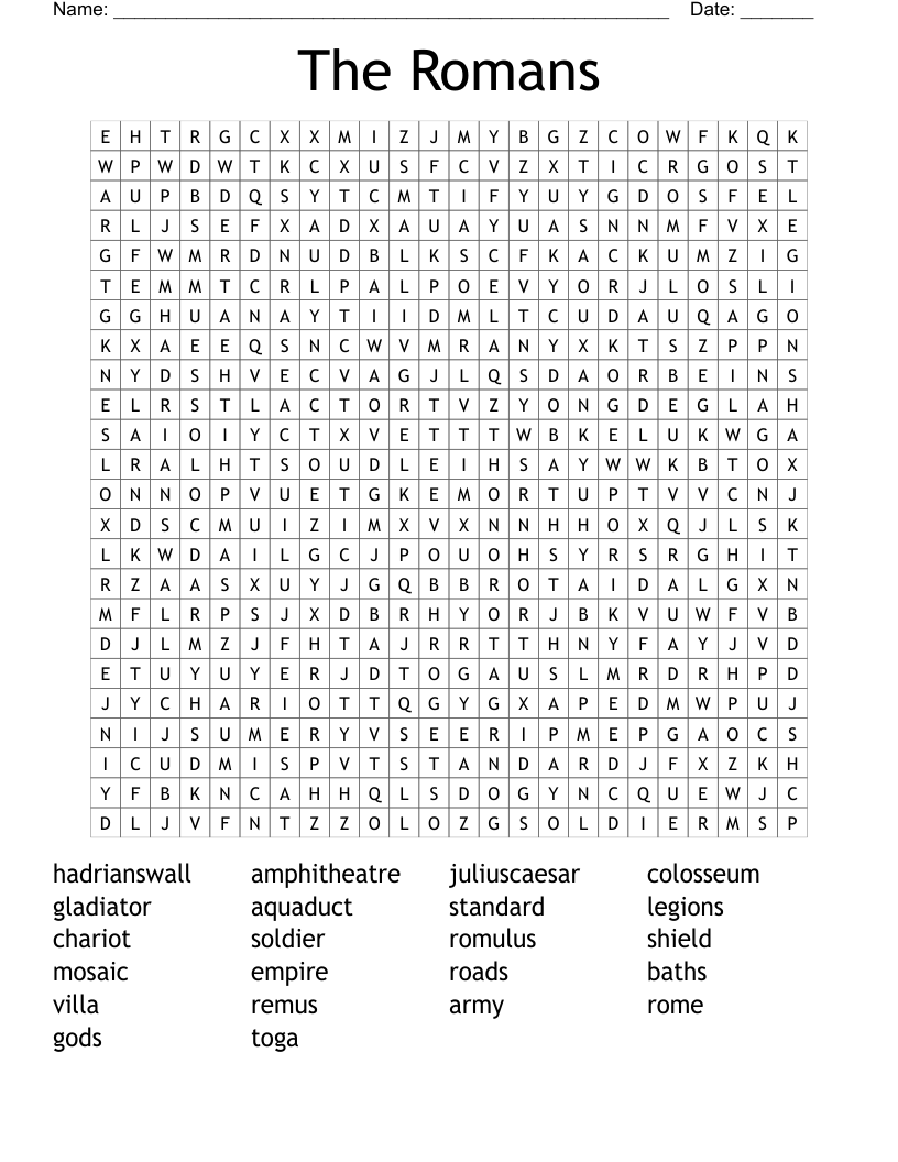 The Romans Word Search