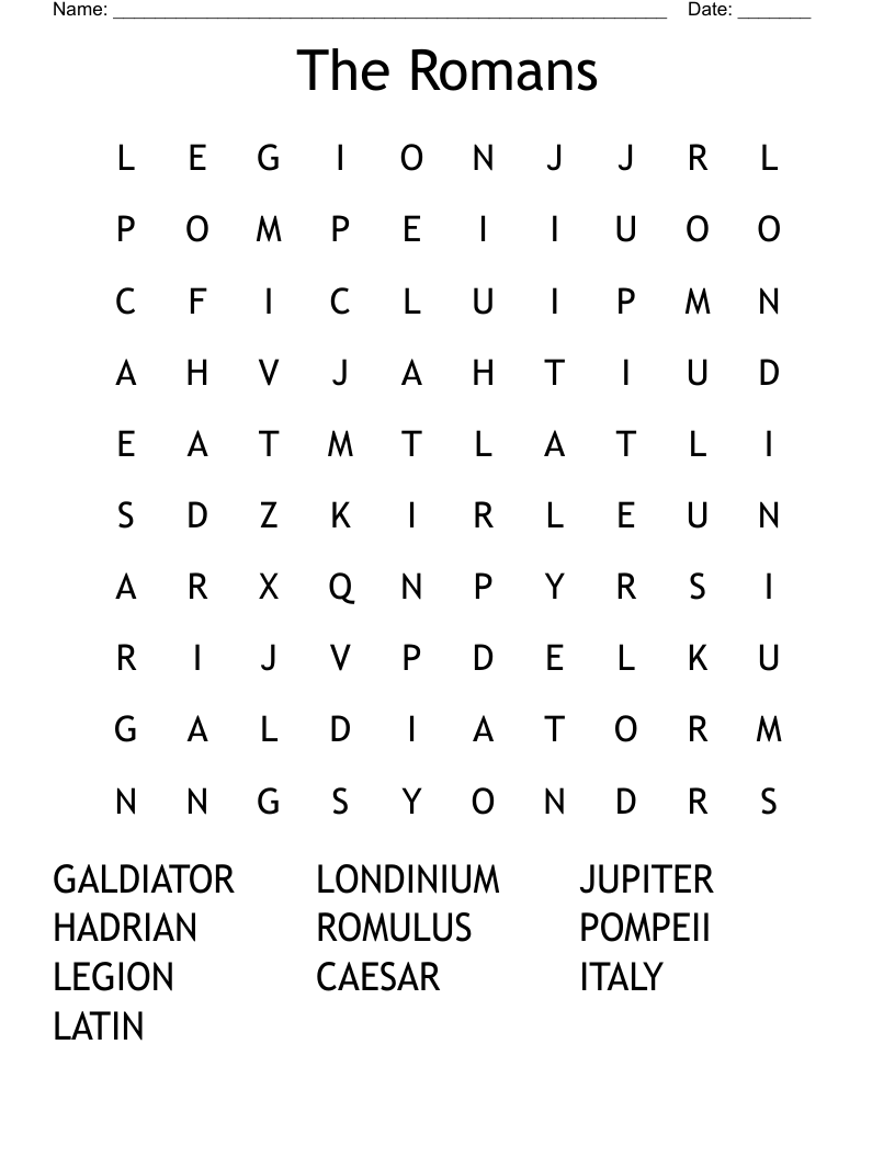The Romans Word Search
