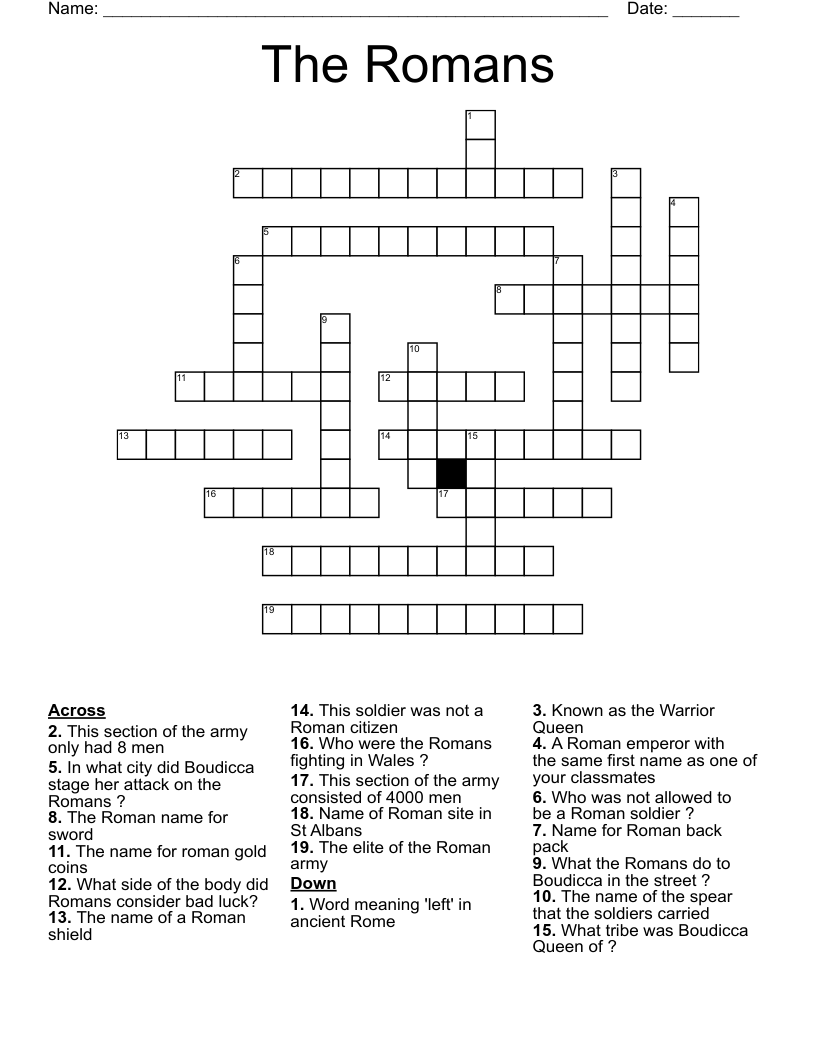 The Romans Crossword