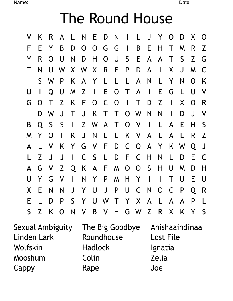 The Round House  Word Search