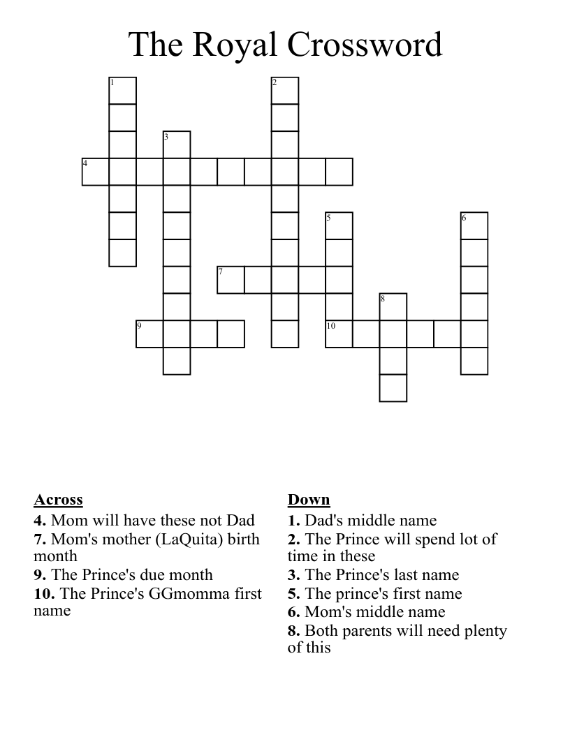 The Royal Crossword