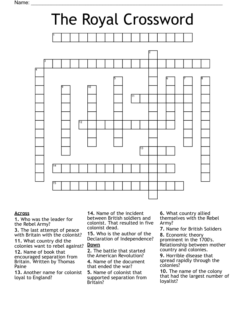 The Royal Crossword