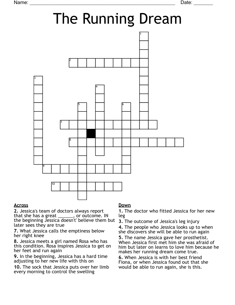 The Running Dream Crossword