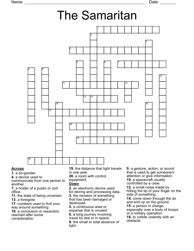 The Samaritan Crossword