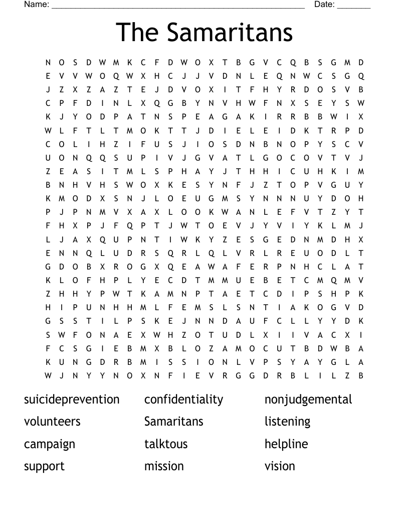 The Samaritans Word Search