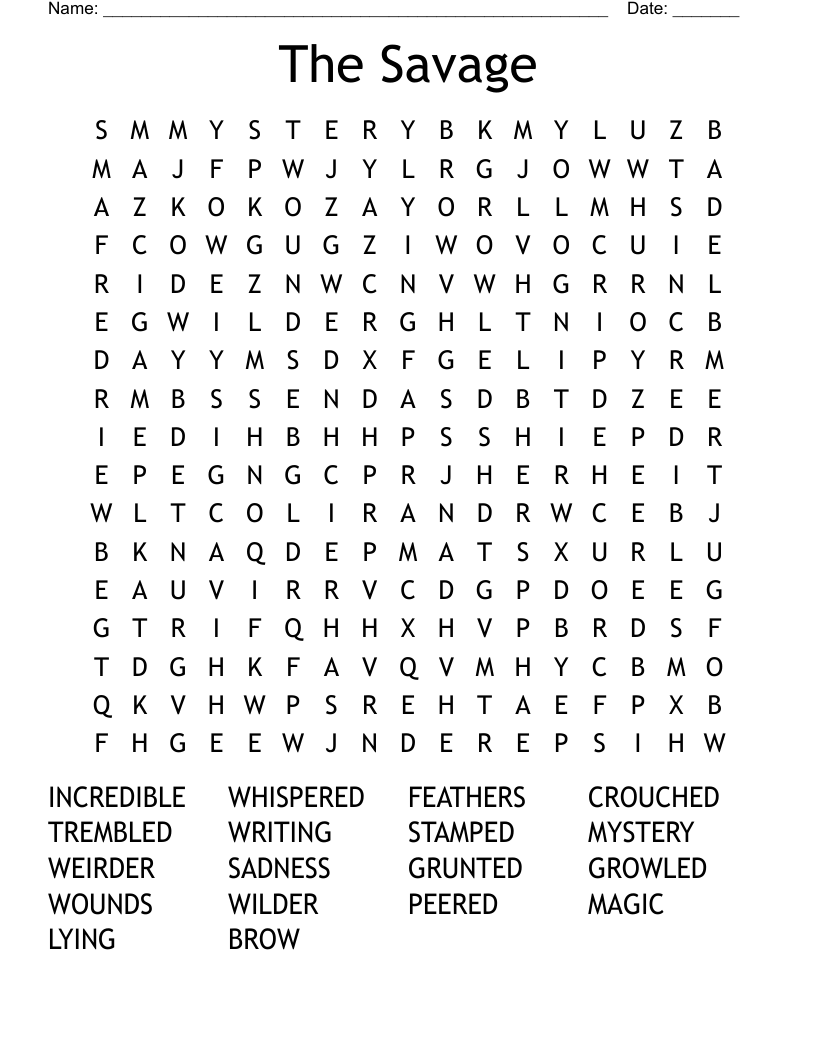 The Savage Word Search