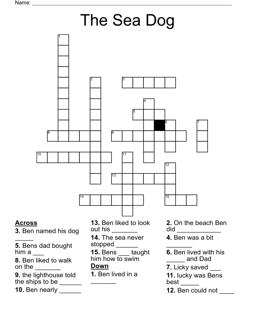 The Sea Dog Crossword