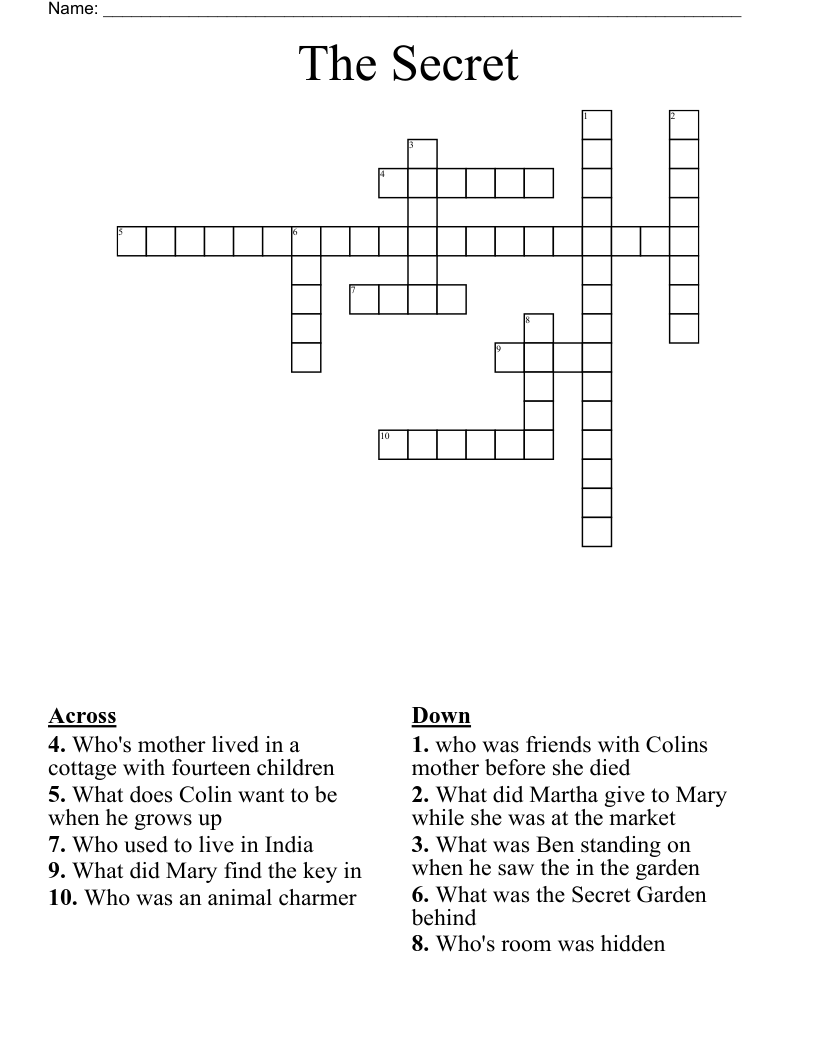 The Secret Crossword
